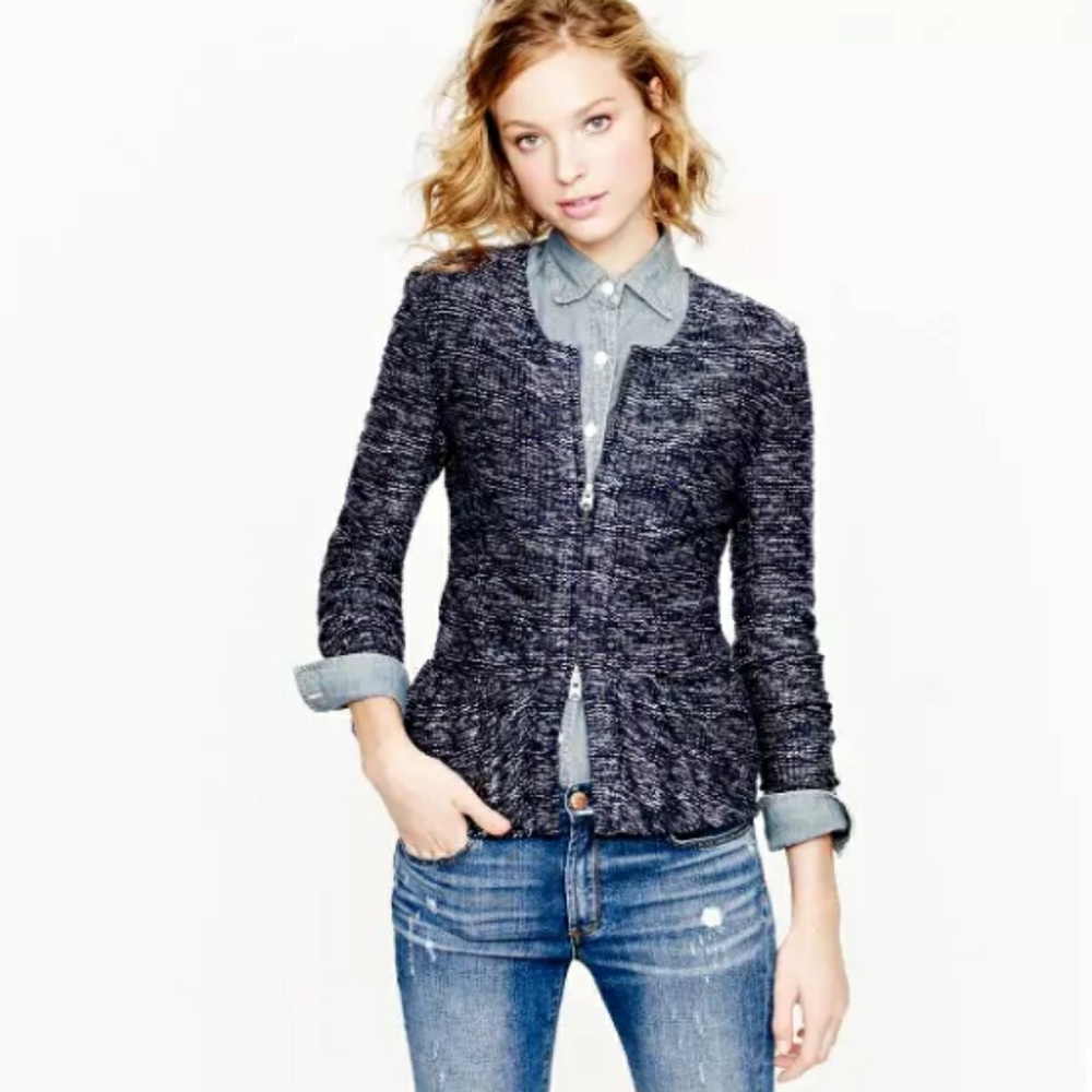 J.Crew zip up peplum jacket